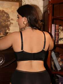 Divavoom 1 chiếc áo ngực có gọng phối ren cỡ lớn - màu đen - Xem 2