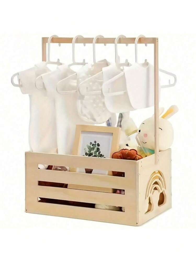 1 Giỏ đựng đồ bằng gỗ hình chữ nhật đa năng, hộp đựng đồ dùng nhà tắm, đồ giặt, đồ dùng phòng tắm, quà tặng cho bố mẹ mới, quà tặng cho bà bầu, quà tân gia, đồ dùng nhà cửa, phòng ngủ, phòng khách, phòng trẻ em, hộp đựng đồ trên kệ. - Nhiều màu - Xem 3