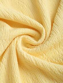 Sweetra Women's Ruched One-Shoulder Cropped Top And Mini Skirt 2 Pieces Set - Pale Yellow - View 4