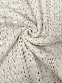 Balvessa 镂空无袖针织吊带连衣裙，夏季 - 杏色 - 查看 7