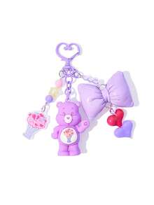 SHEIN X Care Bears Cartoon Bag Creative Hanger, Keychain, Gift - Purple - View 3