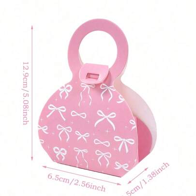 12 piezas Juego de cajas de regalo con lazo rosa con etiquetas, cajas de dulces para decoración de fiesta de cumpleaños de niña, bolsas con lazo, cajas de regalo para envoltura de regalos de boda, baby shower, revelación de género, Navidad