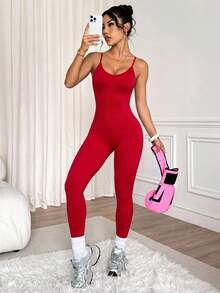 Slayform Slayform Women Sports Jumpsuits - Red - View 1