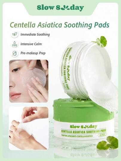 Slow Sunday积雪草舒缓棉片，凝胶爽肤棉片，蕴含积雪草、胶原蛋白和透明质酸钠，舒缓镇静肌肤，丰盈柔滑，打造水光肌，妆前打底，韩式护肤，适合所有肤质，夏季适用