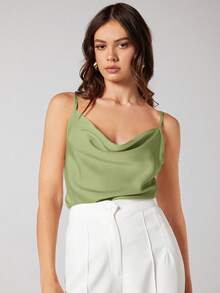 BizChic Áo hai dây không tay bằng satin, thanh lịch, sang trọng, phù hợp cho công sở hàng ngày, mang phong cách lãng mạn thập niên 90, thích hợp cho Giáng sinh, Năm mới, Ngày Valentine, Tiệc tùng, Đi biển, Lễ tốt nghiệp, Thời trang, Lễ kỷ niệm, Kỳ nghỉ, Khách dự đám cưới, Hẹn hò, Tiệc tùng, Buổi hòa nhạc, Bữa ăn sáng muộn, Sân bay. - màu xanh lá - Xem 8