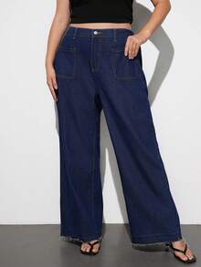 Maija Jeans droits délavés décontracté grande taille - Jean brut - Voir 5