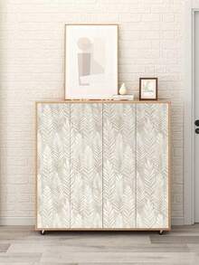 1 rollo de papel tapiz con textura y diseño de hojas en estilo bohemio en color beige, adhesivo de PVC autoadhesivo, a prueba de agua y humedad, con diseño floral, removible y reutilizable, fácil de instalar y limpiar, adecuado para sala de estar, cocina, dormitorio, comedor y decoración de muebles, empalme sin costuras - Bohemia - Ver 4