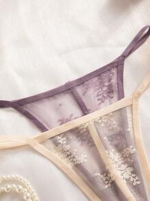 7条/包 女士蕾丝丁字裤，性感舒适内衣 - 彩色 - 查看 8