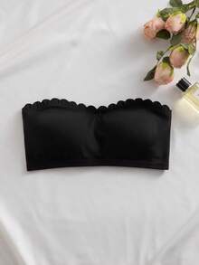 NudeFit Set Bra Hitam 4 Potong untuk Wanita, Tali dan Bantalan yang Dapat Dilepas - Hitam - View 6
