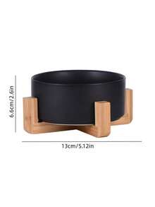 Ceramic Dual Bowl Pet Feeder Ergonomic Angled Design Non Slip Base Stable Dishwasher Cat Dog Water Food Set Black - multicolor - View 13