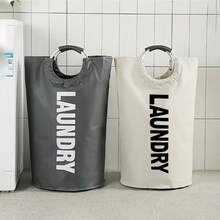 Waterproof Laundry Basket With Foam Padded Aluminum Handle, For Dorm & Home Dirty Clothes Storage - Multicolor - View 5