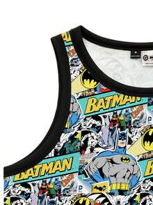 BATMAN X SHEIN Manfinity EMRG Men's Summer American Street Style All-Over Print Sleeveless Tank Top - Multicolor - View 3