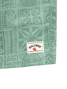 CoralVoy Plus Size Men's Drawstring Waist Pockets Casual Beach Shorts, Holiday - Green - View 5