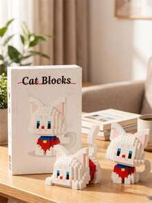 POKOJA LAND 可爱的猫咪积木玩具，方便携带，减压玩具，感官玩具，派对玩具，青少年玩具，派对、生日、圣诞节、周末和节假日的绝佳礼物。 - 彩色 - 查看 18