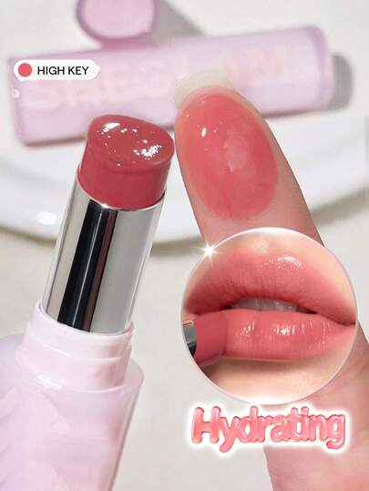 SHEGLAM Silk Slip Lip Oil Balm-High Key Brand Beauty Makeup Face Paint Cosmetic For Women Girls Perfect For Spring Summer Ideal For Y2K Fancy Fashion Suitable For Birthday Mother'S Day Gift Rave Party Ready Best Color