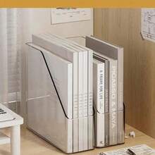 Hộp đựng đồ dùng văn phòng bằng nhựa PET trong suốt, kệ đựng đồ dùng văn phòng đa năng, giá đựng sách và văn phòng phẩm dạng đứng. - Trong sáng - Xem 6