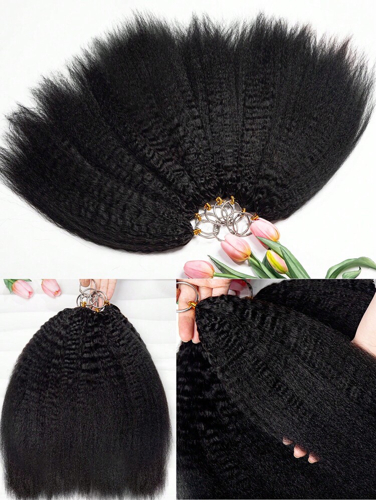 Boho Braids Feather Crochet Human Hair For Women 50g/150g/250g Kinky Straight Pre-Separated Knotless Kinky Straight Crochet Hair For Braiding Pre Looped Crochet Human Hair Extensions - Natural Black - View 13