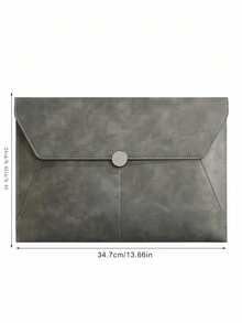 Faux Leather Document Bag, A4 Folder For Business & School Supplies, Information Organizer With Zipper, Portable Storage Pouch For Office, College, Teacher, Student, Back To School Essentials, Work & Travel Accessories - A4 - View 2