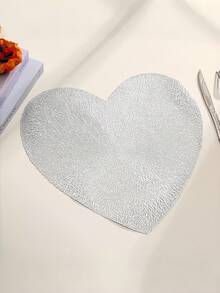 1/4/6PCS Valentine Day Heart Shaped PVC Table Mats Heat Resistant Non Slip Dining Placemats For Home Restaurant Red Black Design Romantic Table Setting - multicolor - View 13