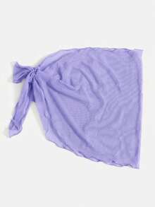 de pareo y falda de unicolor de malla para vacaciones en la playa - Negro - Ver 6