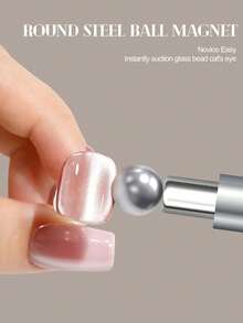 2Pcs Double Headed Cat Eye Magnet Nail Tools Smooth Shiny Surface Strong Magnetic For Gel Nail Polish Design Professional Nail Accessories Precise Sturdy For Nail Technician Female Manicure Christmas Gift - multicolor - View 8