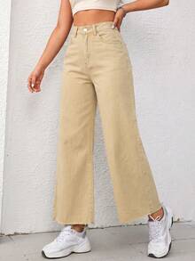 Straight-Leg Jeans With Pockets And Zipper, Versatile Fashion For Women - Persimmon 2 - View 5