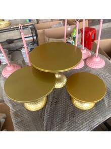 1Pc Iron Cake Stand, Tall & Short Cake Display Rack, Wedding Dessert Table, Cake Tray Display Stand, Suitable For Weddings, Events, Birthday Parties, Holiday Gatherings - Multicolor - View 16