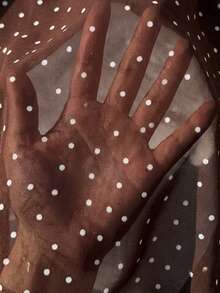 DAZY 女士休闲波点印花露背吊带背心，夏季 - 咖啡棕 - 查看 7