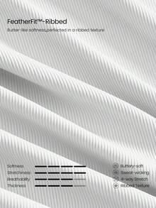 GLOWMODE FeatherFit™- Ribbed Effortless Flow Layering Skirt Yoga Pilates Barre Gym Studio Daily Casual Wear - White - View 4