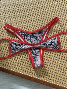 Swim Mod Bộ bikini quây 2 mảnh in kỹ thuật số với dây đeo có thể điều chỉnh và quần bikini kiểu dáng gợi cảm, đồ bơi thời trang và quyến rũ. - Nhiều màu - Xem 4
