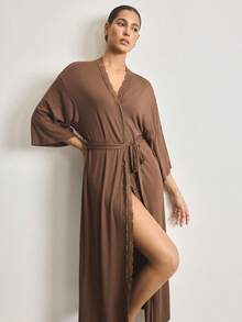 Ocili Áo choàng ren thoải mái dành cho nữ - Cà phê nâu - Xem 7