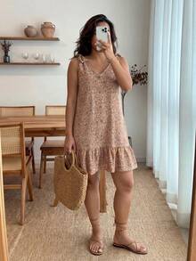 Váy hè thường ngày thắt nút hoa cỡ lớn cho nữ Boho mùa hè Boho Old Money trang phục mùa hè cho phụ nữ trang phục nghỉ xuân Rave lễ hội trang phục nghỉ xuân - Hồng - Xem 3