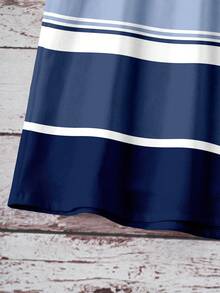 SHEIN LUNE Áo tank top cổ yếm màu xanh navy tối giản, phong cách thường ngày dành cho nữ, thích hợp cho mùa xuân/hè. - Nhiều màu - Xem 5