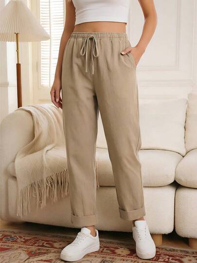 GentleRue Maternity 孕婦純色簡約日常束腰褲