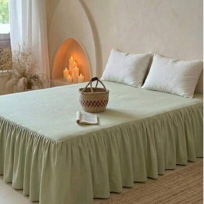 Cirelle 1pc Ruffled Elastic Bed Skirt – Soft & Elegant Princess Style Bed Sheet Cover For Single, Double & King Size Beds, Machine Washable, Cloud-Like Comfort