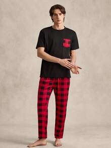 EverLounge Men Buffalo Plaid Print PJ Set / Pajama Set - Multicolor - View 1