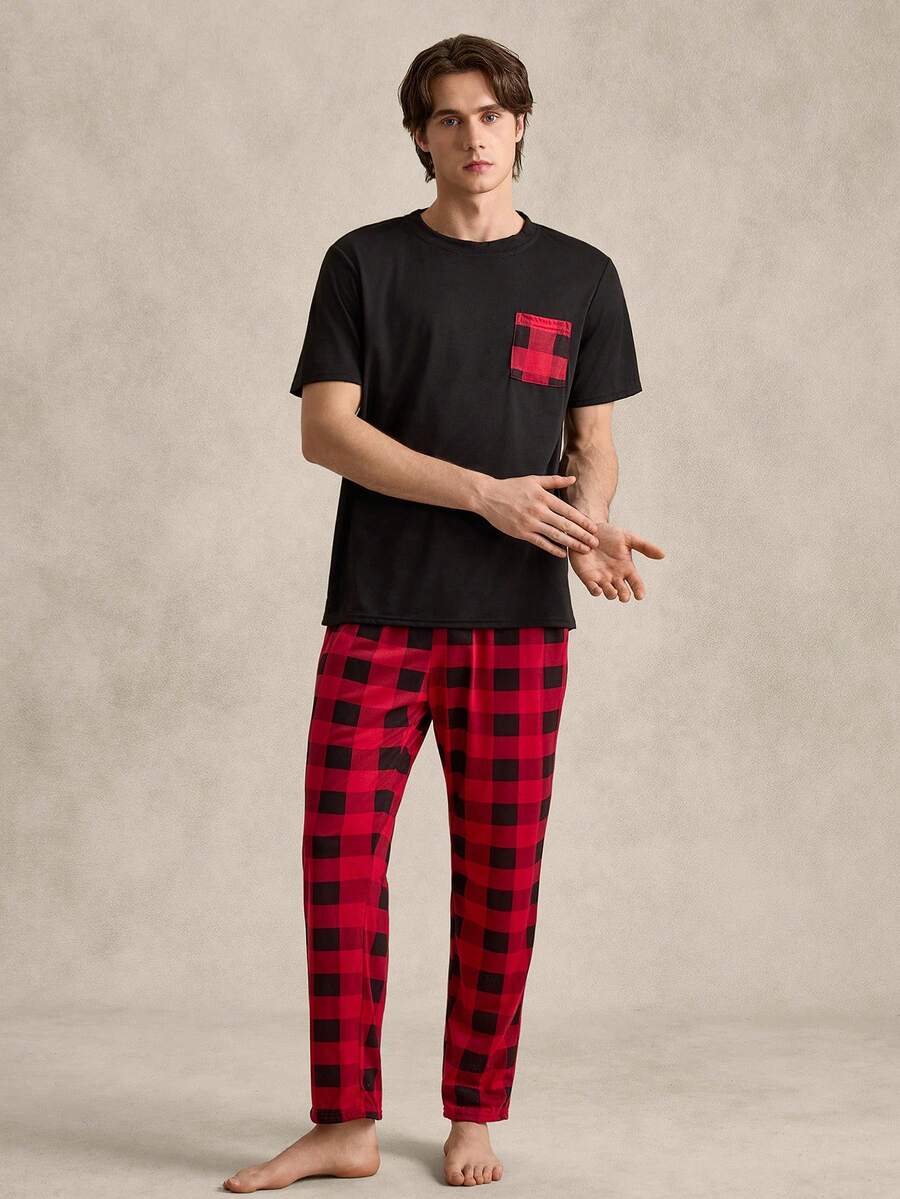 EverLounge Men Buffalo Plaid Print PJ Set / Pajama Set - Multicolor - View 1