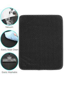 1Pc Large Double Layer EVA Material Mat Anti Splash Tracking Washable Trapping Mat Convenient Cleaning Multiple Sizes Available For Box Area Floor Protection - Multicolor - View 2