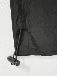 Sport MetroGents Pantalones de chándal holgados con cintura elástica y estampado de letras para hombre - Negro - Ver 5