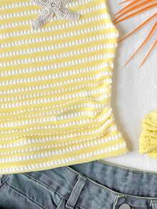 Tween Girl Tween Girls Casual Comfortable Fitted One Shoulder T-Shirt - Yellow - View 5