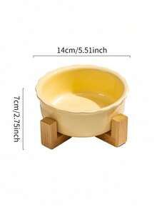 Elevated Ceramic Pet Bowls With Bamboo Stand Weighted Base Anti Slip Ergonomic Feeding Station For Cats Dogs Dishwasher Comfort Height - multicolor - View 14
