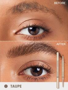 SHEGLAM Brows On Demand 2-In-1 Brow Pencil-Taupe Waterproof Liquid Eyebrow Pen Sweat-Proof Anti-Oil Brow Filling Outlining Eyebrow Cream Gel Makeup Brow Pomade Brand Beauty Makeup Face Paint Cosmetic For Women Girls Perfect For Spring Summer Ideal For Y2K Fancy Fashion Suitable For Birthday Mother'S Day Gift Rave Party Ready Best Color - Taupe - View 3