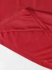 SHEIN Bộ 2 áo thun cổ tròn in kỹ thuật số tối giản dành cho thiếu niên nam, thiết kế phối màu, phù hợp cho mùa hè, thể thao, chạy bộ và hoạt động ngoài trời. - Đỏ - Xem 6