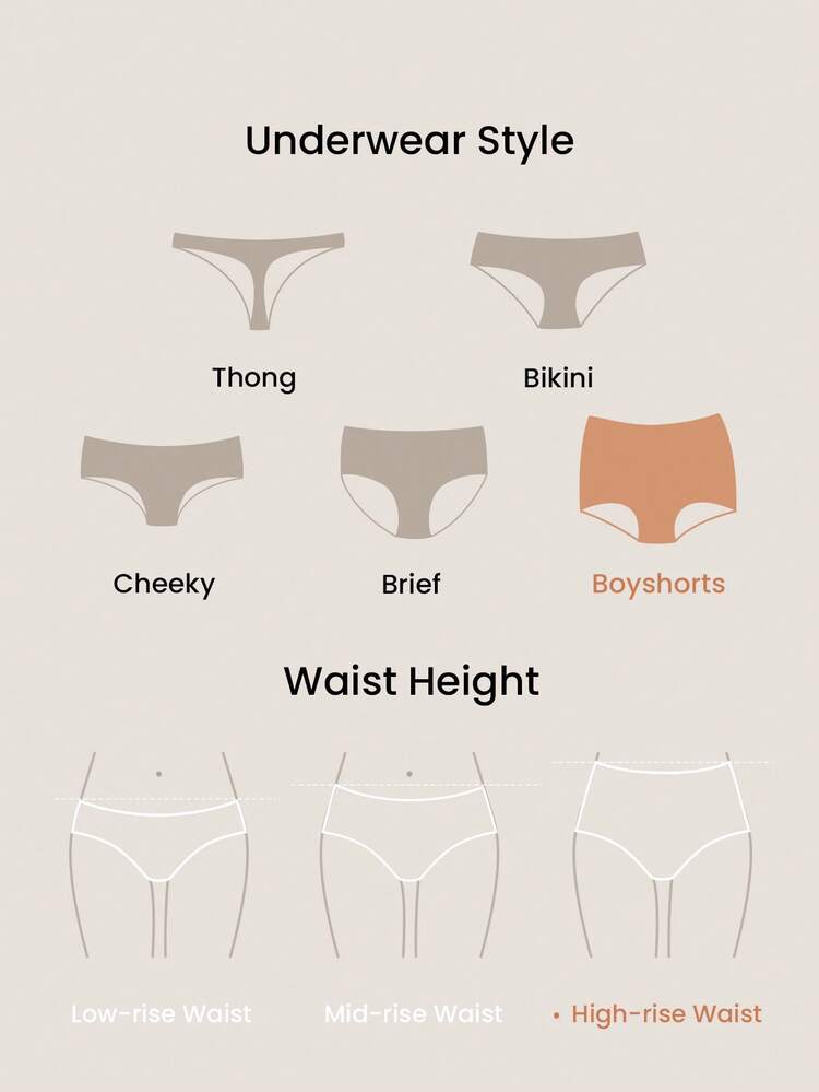 Plus 3-Pack Women Cotton Logo High-Rise Boyshorts