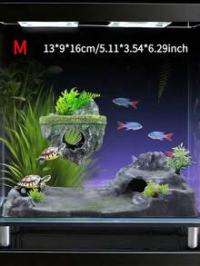 漂浮式水族箱景观石装饰人造假山石躲藏洞穴鱼缸摆件逼真风景水族造景用品创意隐藏式庇护所装饰 - A - 查看 8