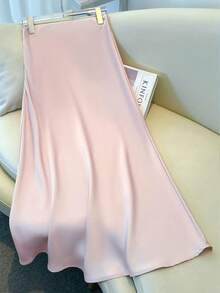 GlowEve 2026 Summer New Arrival Elegant Sexy Satin Jacquard 2-Piece Set With 3D Floral Details – Sleeveless Top Skirt For Daily Golf, Party, And Date Nights - Pink - View 6