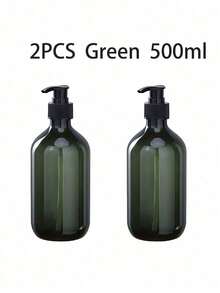 Botella con bomba de presión de 300ml/500ml, recipiente de plástico transparente reutilizable, utilizado para champú, loción y viajes - Multicolor - Ver 10