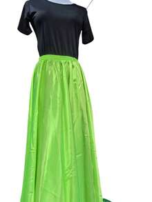 Đầm khiêu vũ dài thời trang, làm từ sợi polyester, váy ba lê satin dành cho nữ, thích hợp cho múa bụng, khiêu vũ, múa flamenco và múa rock. - Nhiều màu - Xem 14