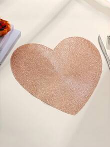 1/4/6PCS Valentine Day Heart Shaped PVC Table Mats Heat Resistant Non Slip Dining Placemats For Home Restaurant Red Black Design Romantic Table Setting - multicolor - View 14