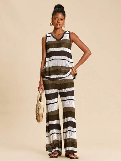 Travachic 2026 两件套针织套装，波西米亚风度假装，乡村音乐会装，节日庆典装，沙滩装，夏季女装，复古富贵风女装，毕业典礼装，夏季连衣裙，生日礼服，波西米亚优雅碎花白色休闲夏季度假装，休闲优雅度假女装，亮片女装，适合狂欢节、情人节、婚礼派对和音乐节